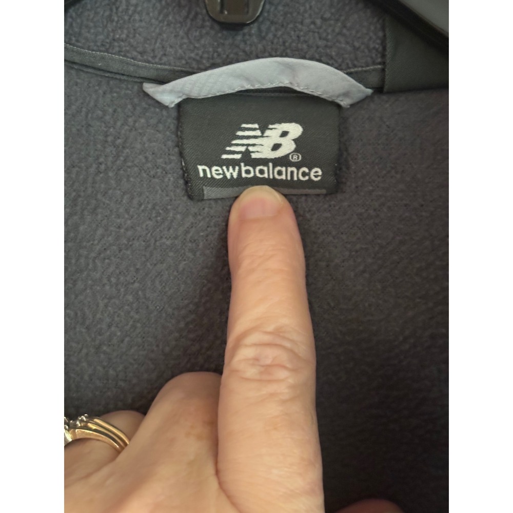 New Balance Womens Gray Full Zip Quilted Fleece Jacket Size L - Picture 4 of 16
